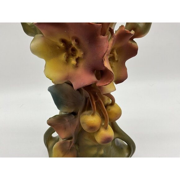 Royal Dux Antique Amphora Austrian Art Nouveau Cherries and Blossoms Vase 8.25" - Picture 6 of 16